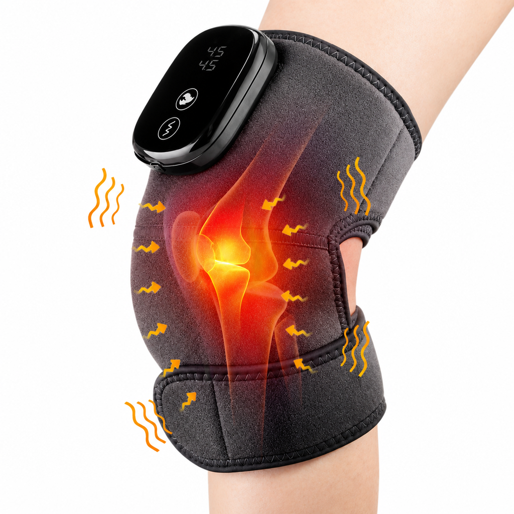 Smart Heated Knee Support Brace with Digital Temperature Display