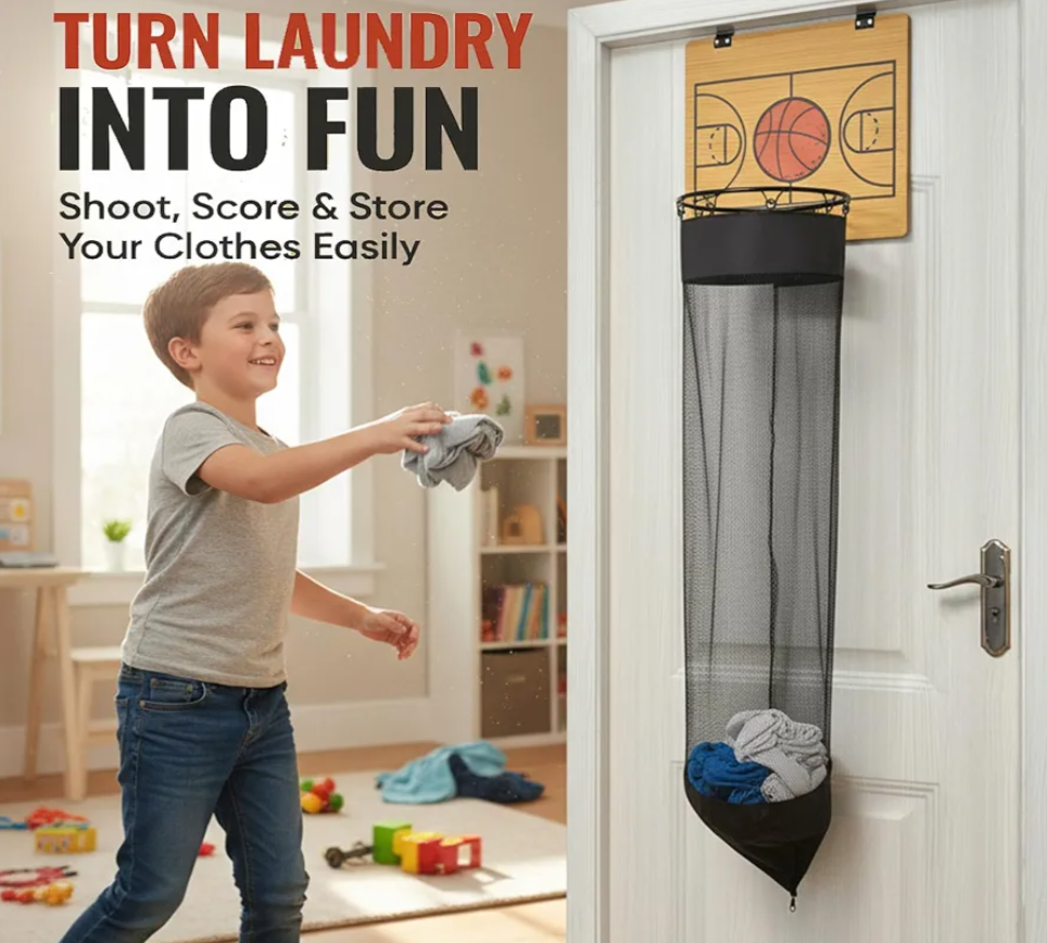 Basketball Trash Can Hoop – Indoor Clip-On Basketball Game